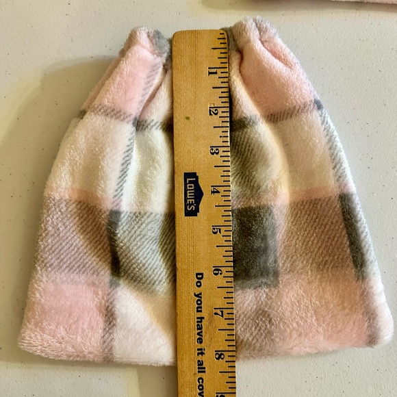 Pink and gray plaid stirrup covers - Picture 3 of 4